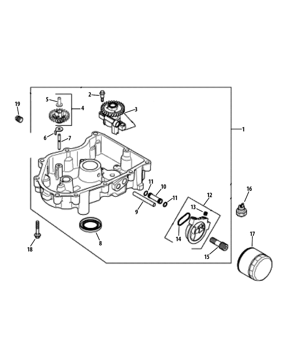 Kohler Sv720-3044 Oil Pan And Lubrication Diagram and Parts List for Z-FORCE54 (17BF3AGX-17BF3AGX010)(2011 & Before) Cub Cadet Lawn Tractor